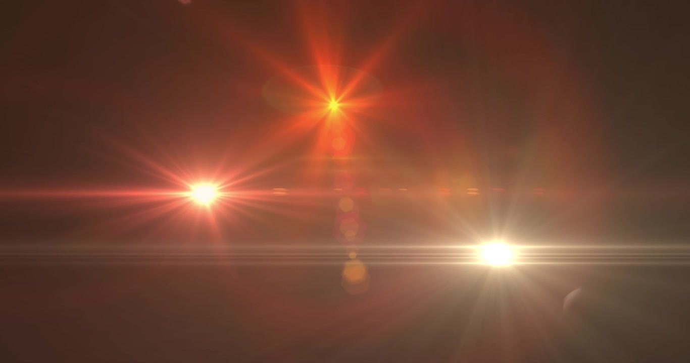 Animation of glowing spots of lights over dark background