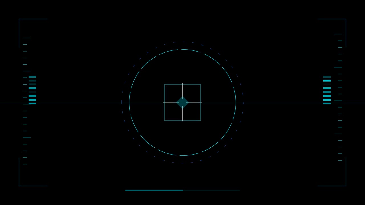 Digital HUD Interface With Pulsing Target Reticle