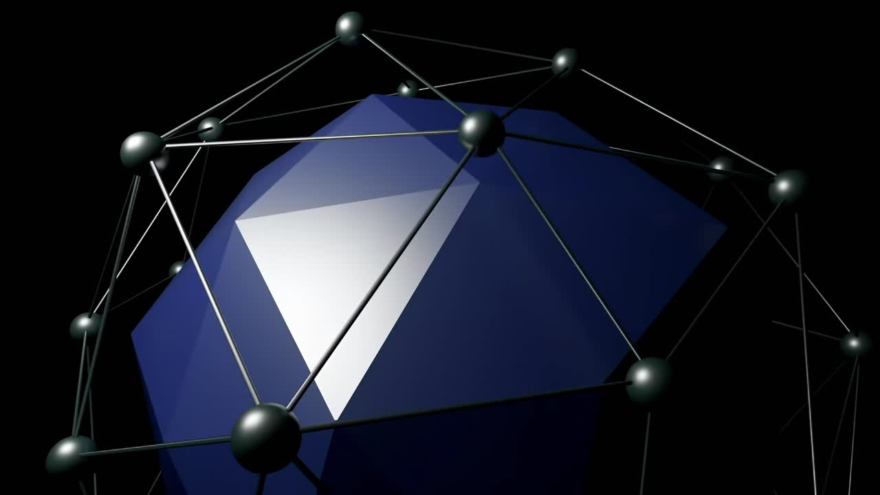 formas geométricas 3d abstractas con líneas y esferas
