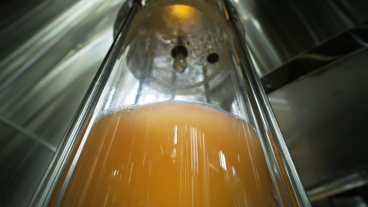 Modern craft brewery. Craft beer production. Modern equipment in brewery