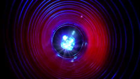 abstract conceptual background with futuristic high tech wormhole tunnel