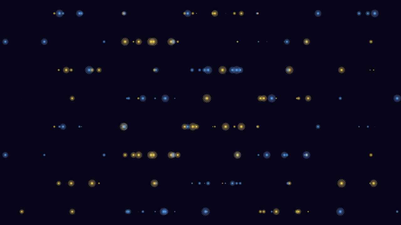 Circular arrangement of purple and green dots against a black background forms a visually striking and vibrant pattern