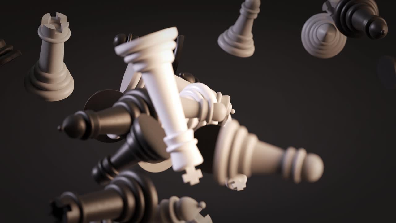 Falling Chess Pieces