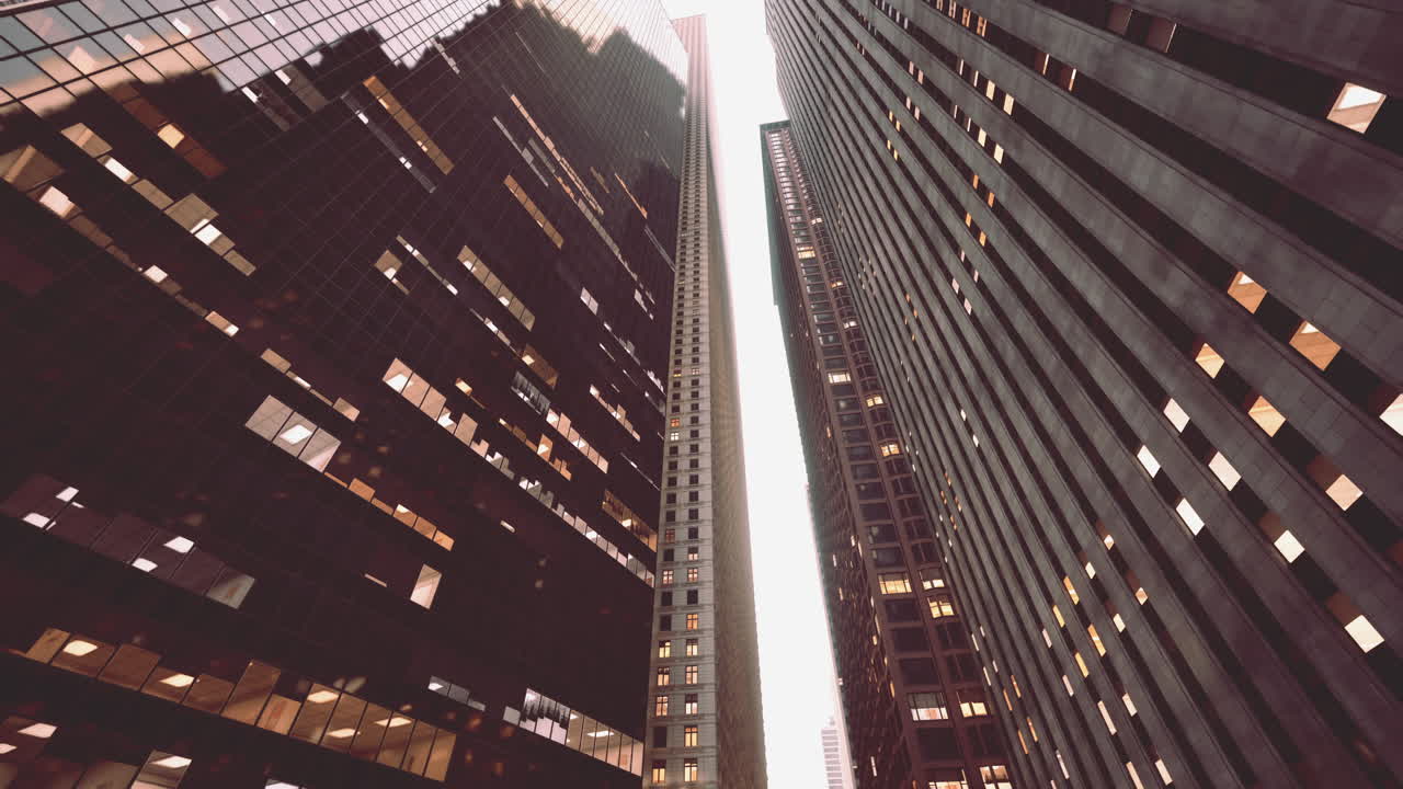 수수께끼 같은 초고층 건물, 도시 풍경을 지배하는 웅장한 경비원