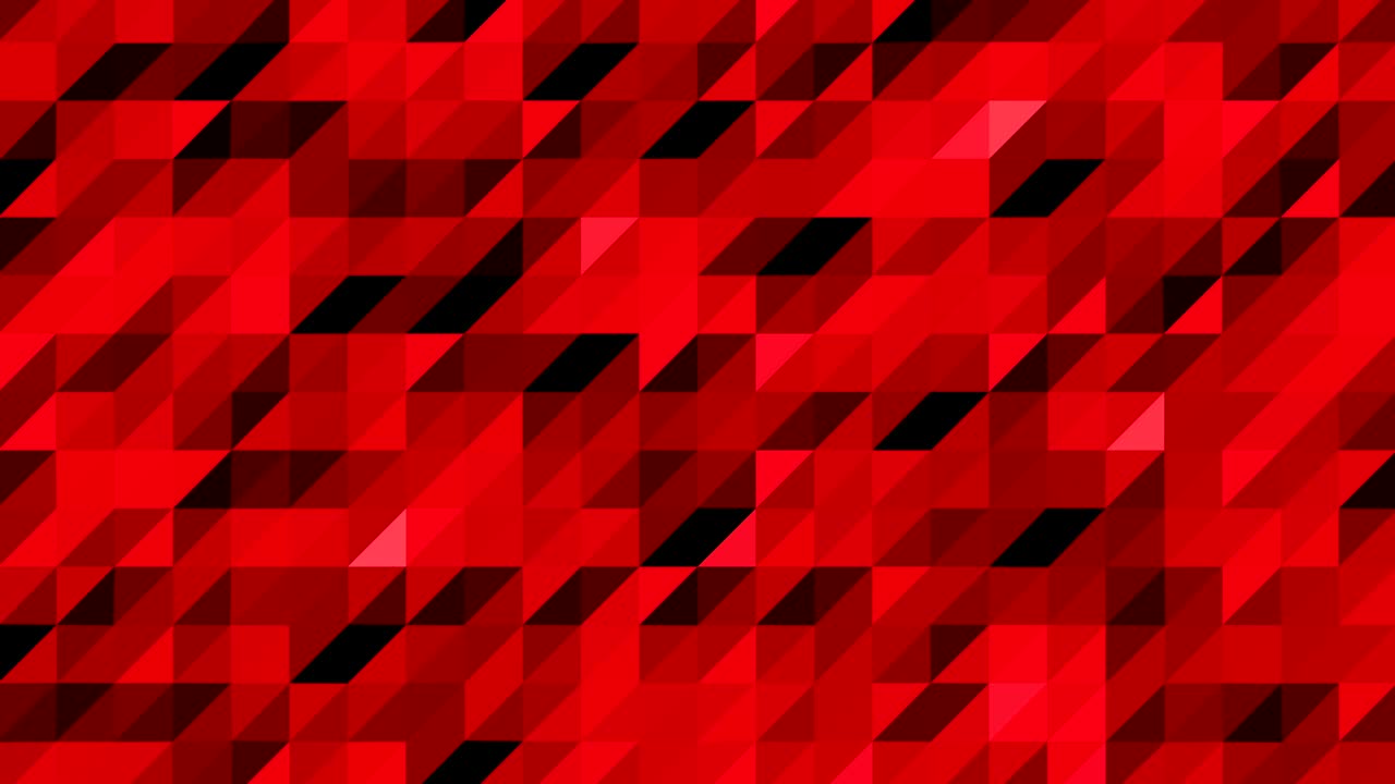 superficie geométrica poligonal abstracta. bajo fondo de movimiento poli de desplazamiento de triángulos grises rojos