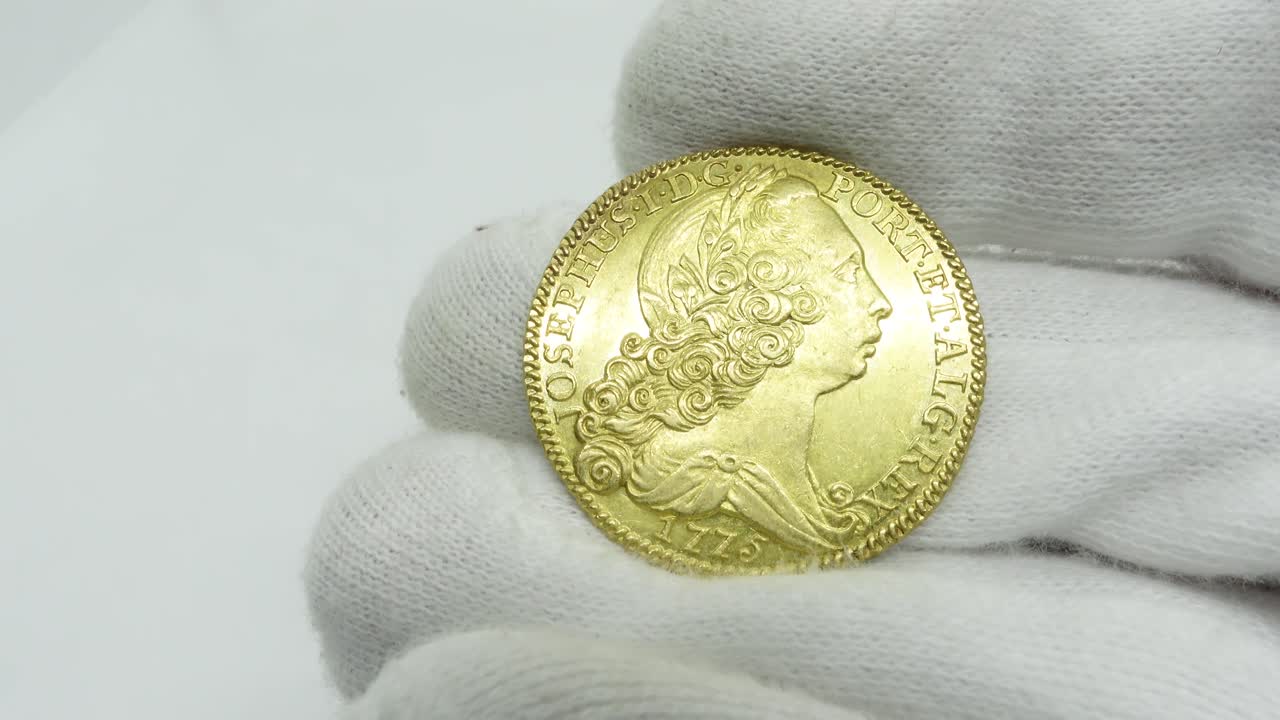 monedas antiguas. moneda de oro portuguesa moneda 06