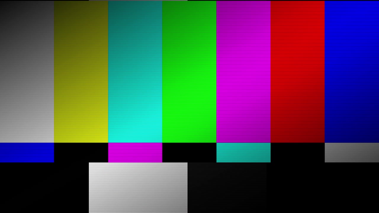 Analog Television Test Pattern with Signal Interference