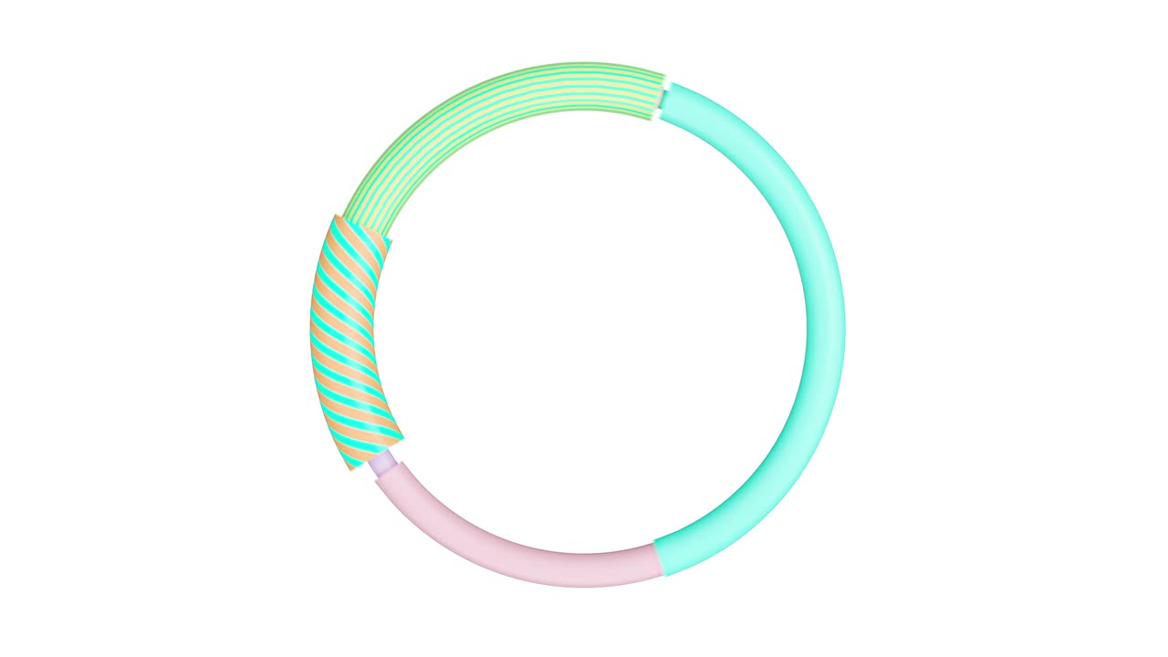 추상적인 다채로운 서클과 원활한 루프