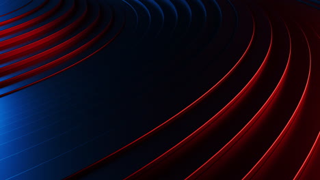 background of blue rings with red backlight moving waves. loop animation