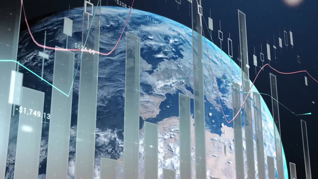 전 세계 데이터 프로세싱의 애니메이션