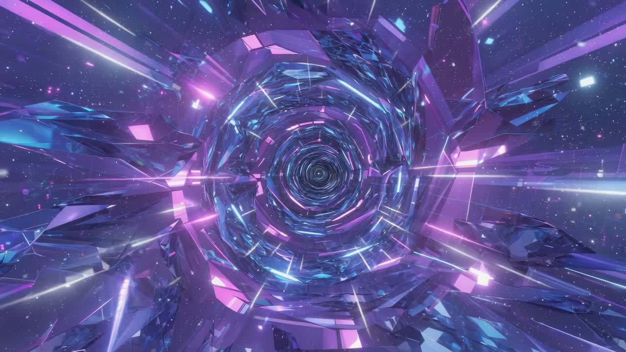 추상적인 크리스탈 터널