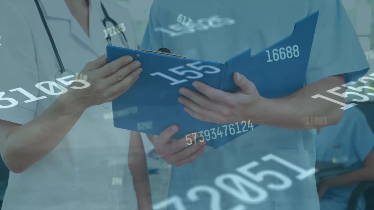 様々な医師による金融データ処理のアニメーション