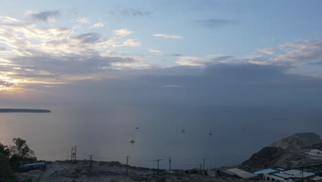 puesta de sol de santorini oia