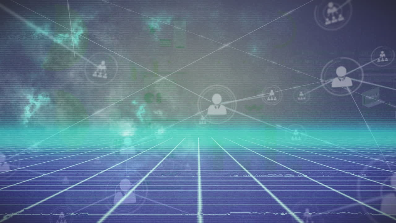 데이터 프로세싱을 통한 연결 네트워크의 애니메이션