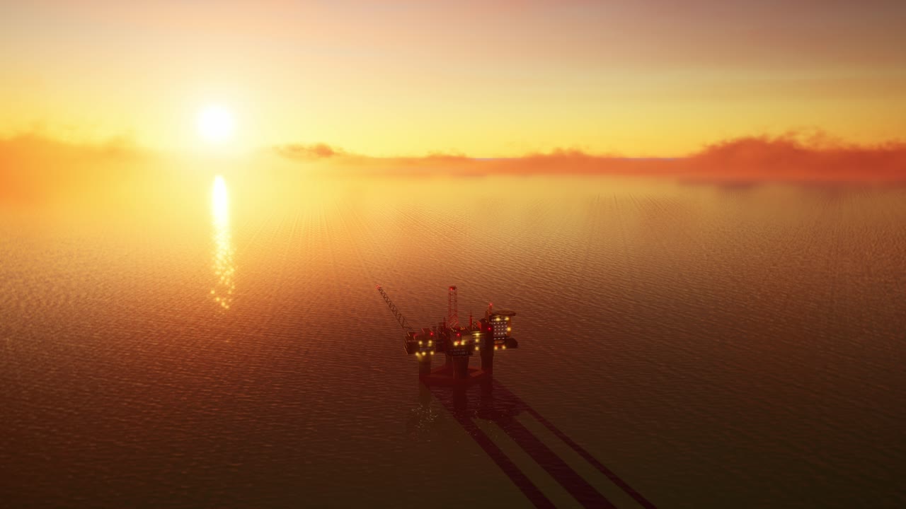 해가 지면 석유 기구