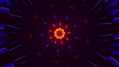 neon tunnel kaleidoscope effect. looped animation