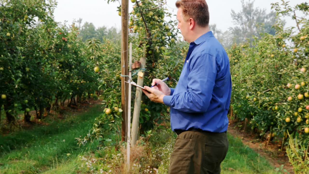 hombre escribiendo en el clipboard 4k