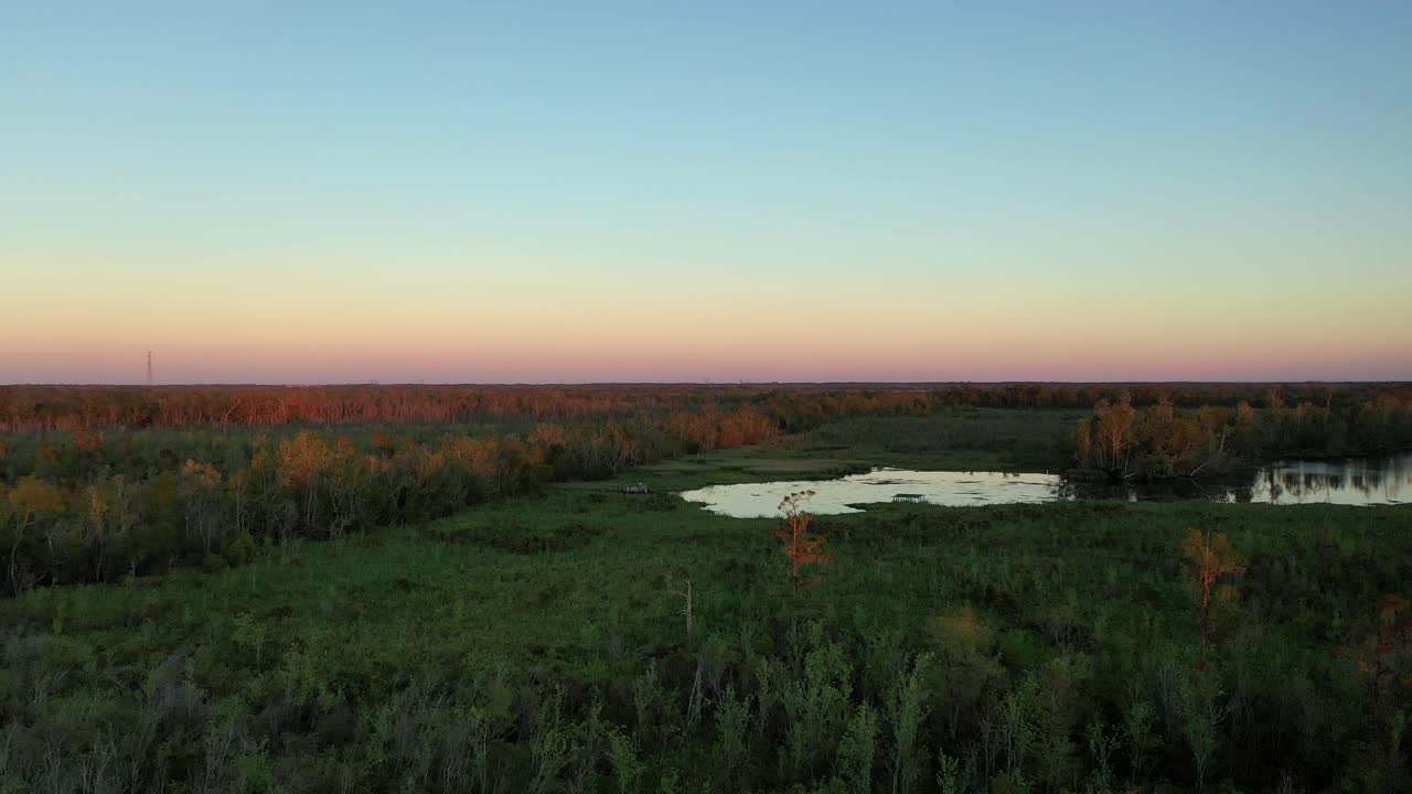 vista aérea del parque estatal mandalay cerca de houma louisiana