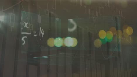animation of mathematical formulas over high voltage lines