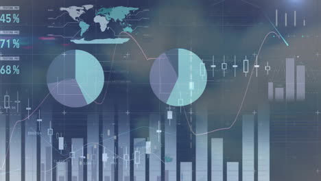 Animation-Der-Finanzdatenverarbeitung-Auf-Dunklem-Hintergrund