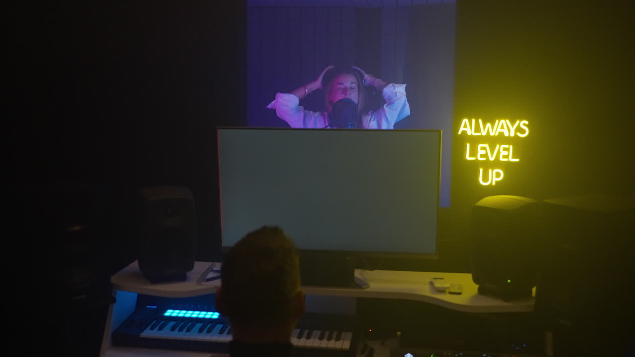 Music Recording Session in a Studio