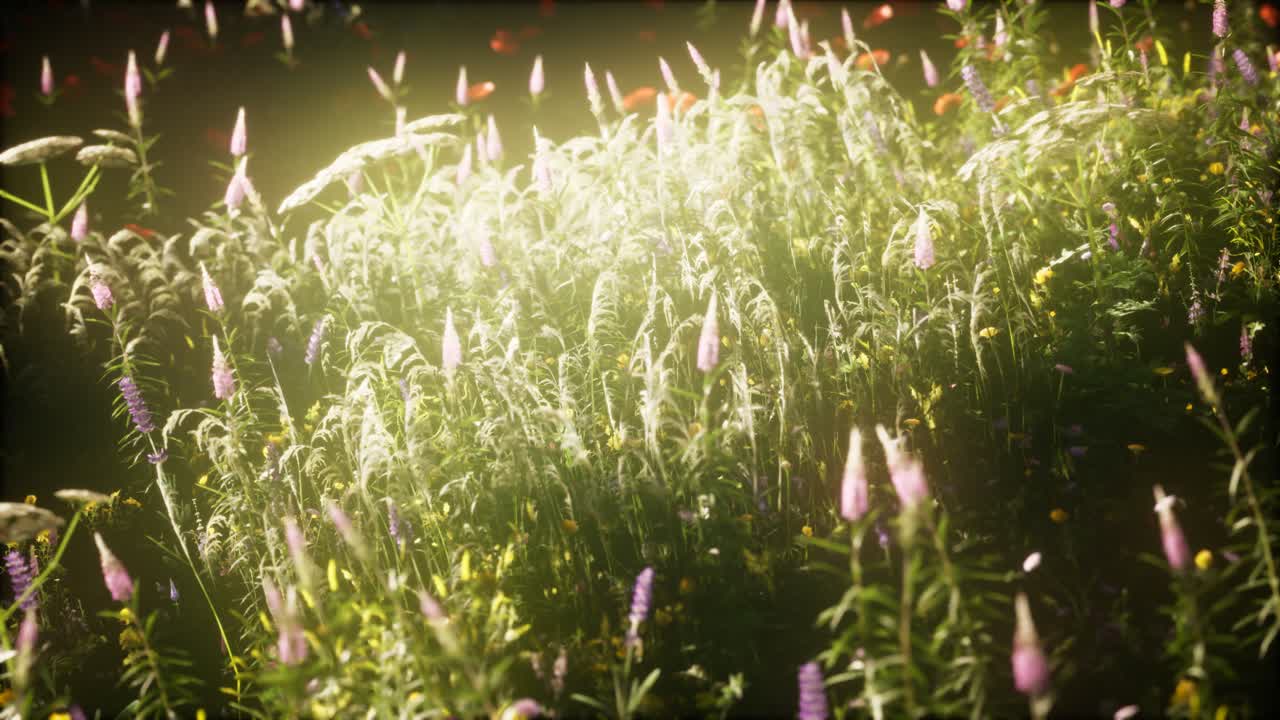 들판에 있는 야생 꽃