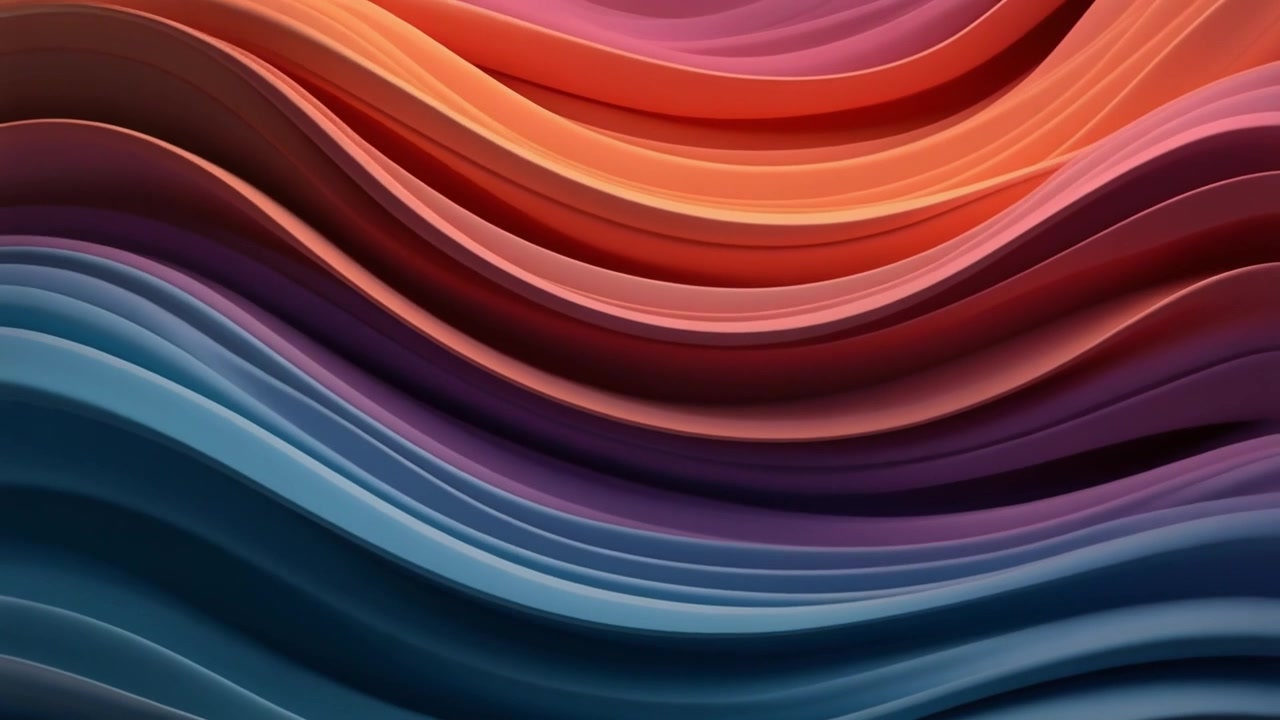 Abstract Background with Flowing Colorful Wavy Layers