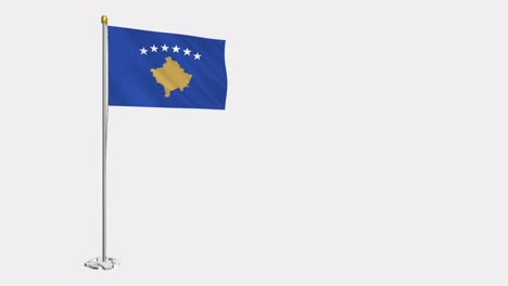 un video de bucle con un canal alfa de la bandera de kosovo con un fondo transparente.