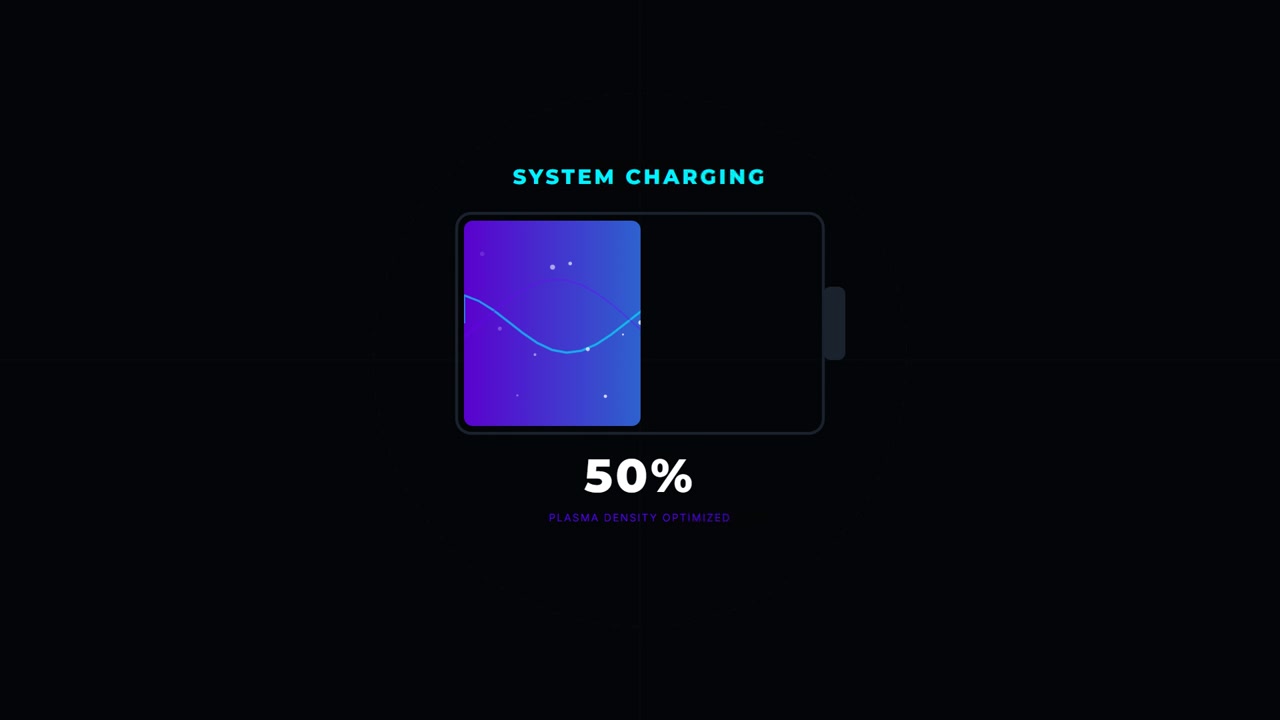 Digital Battery Charging Progress Bar Animation