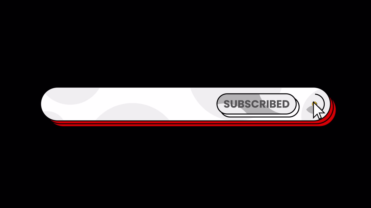 Animated Mouse Cursor Clicking Subscribe Button and Notification Bell