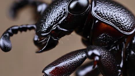macro close-up of a dark insect