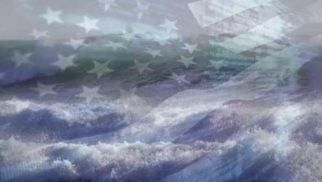 Digital-composition-of-waving-us-flag-against-waves-in-the-sea