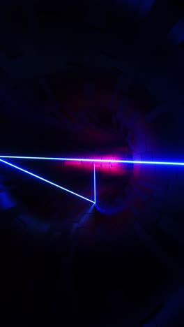 a laser moving in a circular tunnel. vertical looped video