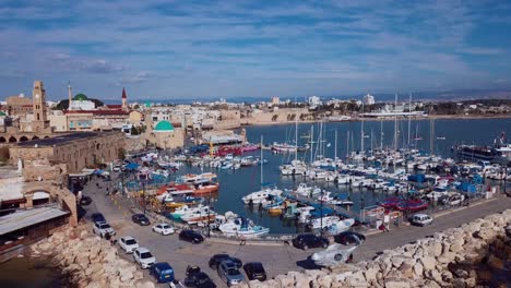 el puerto de akko, vista aérea, israel