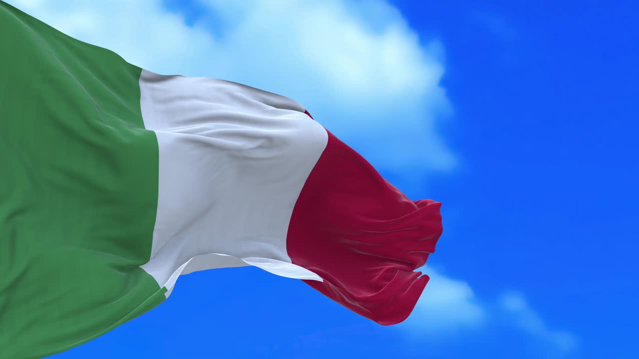 Loop continuo della bandiera italiana.
