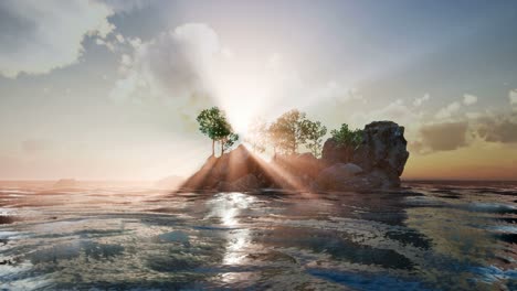 Rocky-Island-with-Trees-as-Ocean