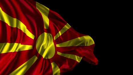 waving macedonian flag