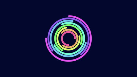 círculo arco iris elemento de diseño divertido y lúdico para sitios web y redes sociales