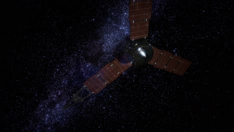 satélite de juno en órbita alrededor de júpiter