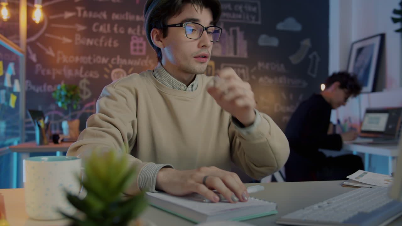 Young professionals working in a modern office environment