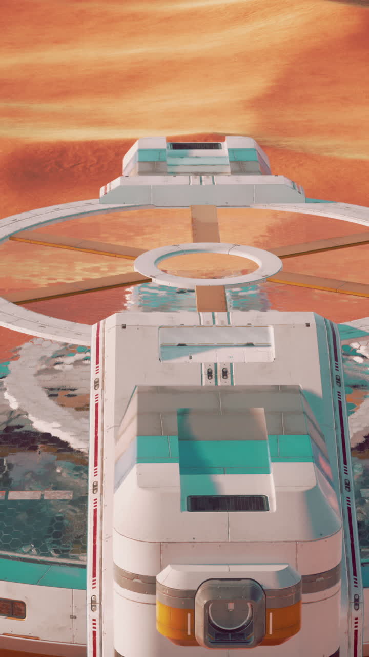 Majestic glass dome construction situated in a desolate desert