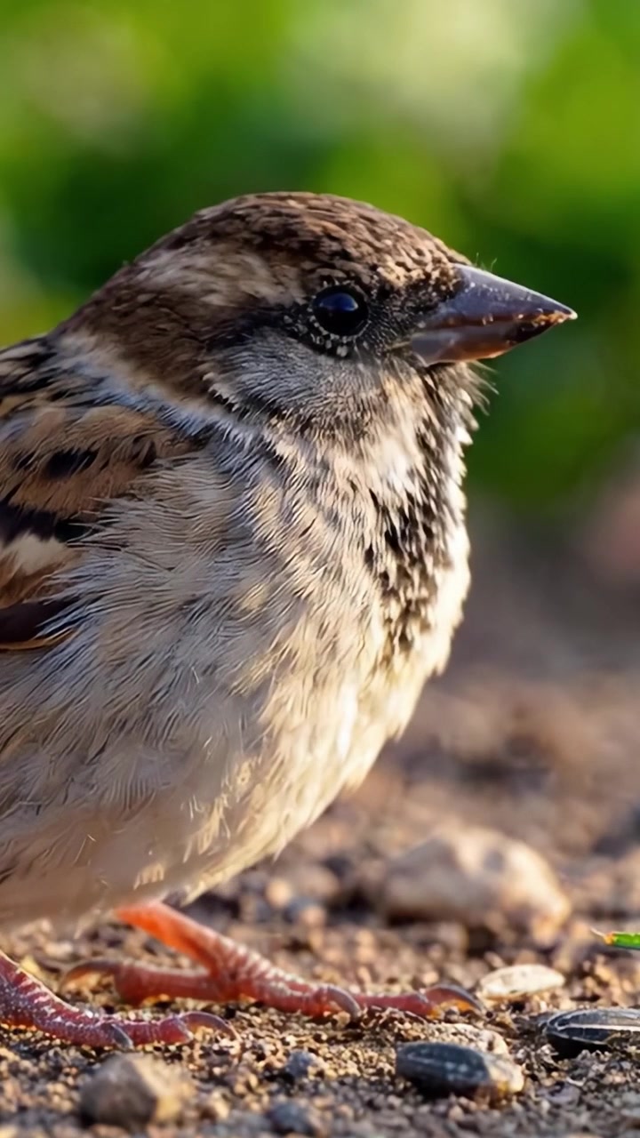Un incontro ravvicinato con un affascinante passero: Catturando i dettagli intricati della bellezza della natura nelle piume delicate e negli occhi espressivi