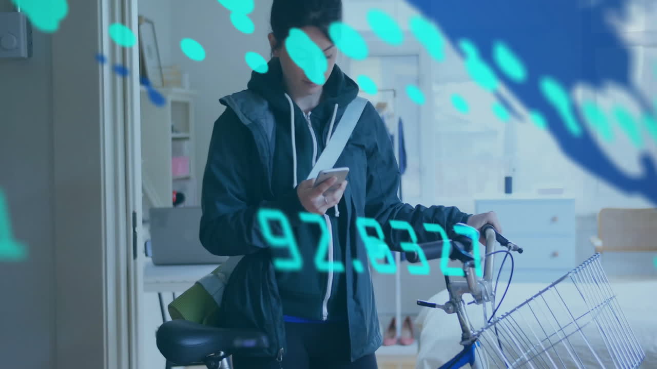 도시 환경에서 자전거를 타는 사람에 대한 금융 데이터 애니메이션을 분석하는 것