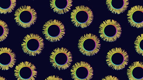 patrón circular colorido en fondo oscuro simetría vibrante para un diseño versátil
