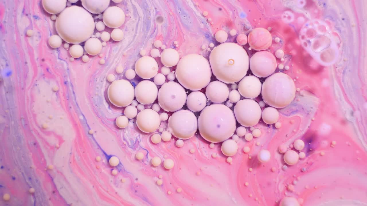 Abstract Pink and Purple Bubble Art