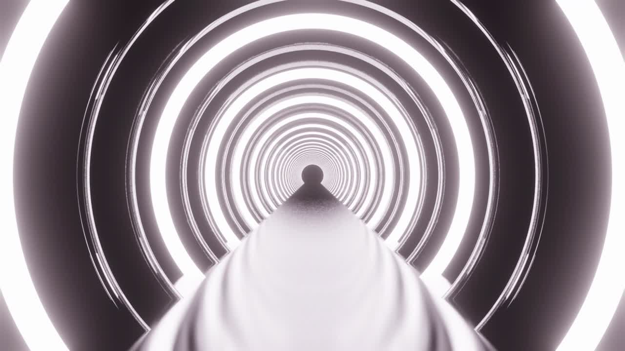 은색 둥근 터널 배경 vj 루프