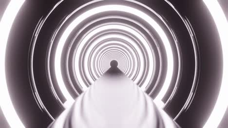 fondo de túnel redondo plateado vj bucle