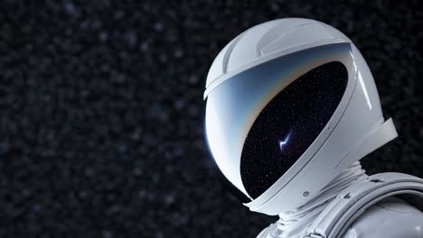 astronaut in spacesuit profile view
