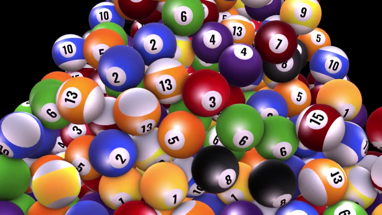A Cascade of Color: Billiard Balls in Motion