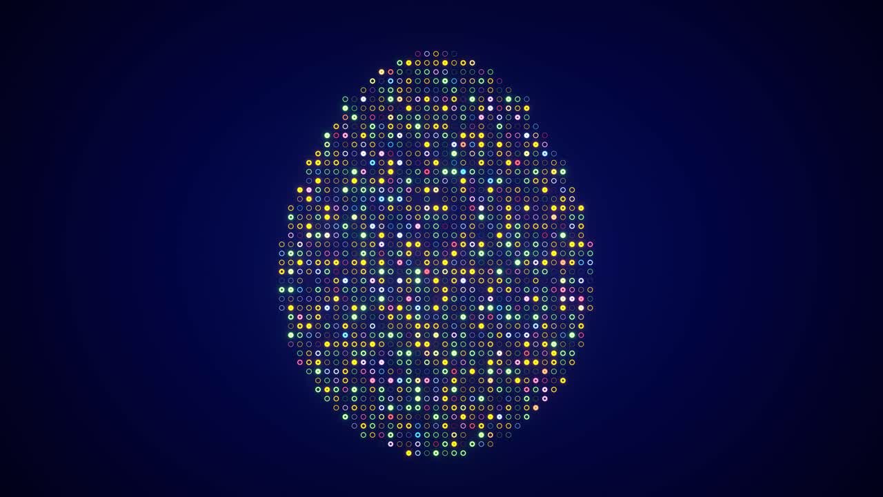 Colorful Digital Fingerprint Scan on Dark Blue Background